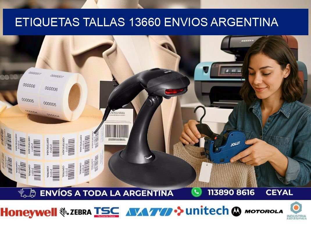 etiquetas tallas 13660 ENVIOS ARGENTINA