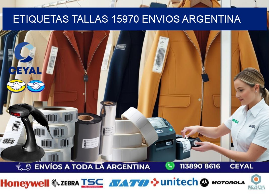 etiquetas tallas 15970 ENVIOS ARGENTINA