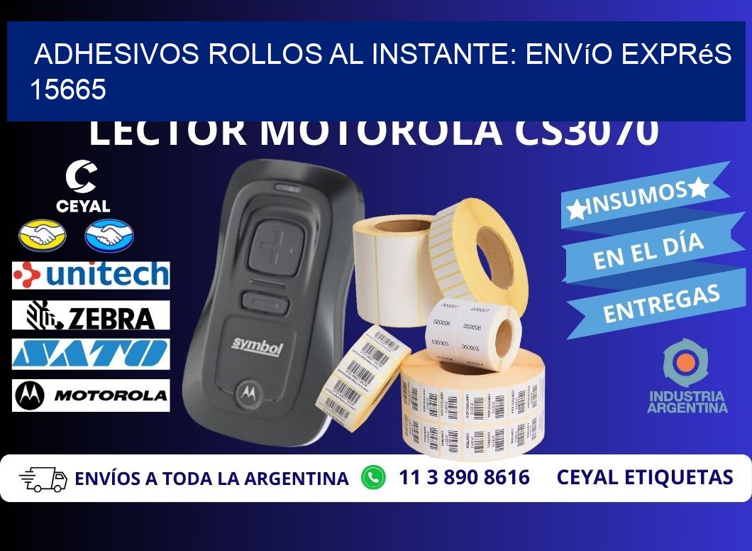 Adhesivos rollos al Instante: Envío Exprés 15665