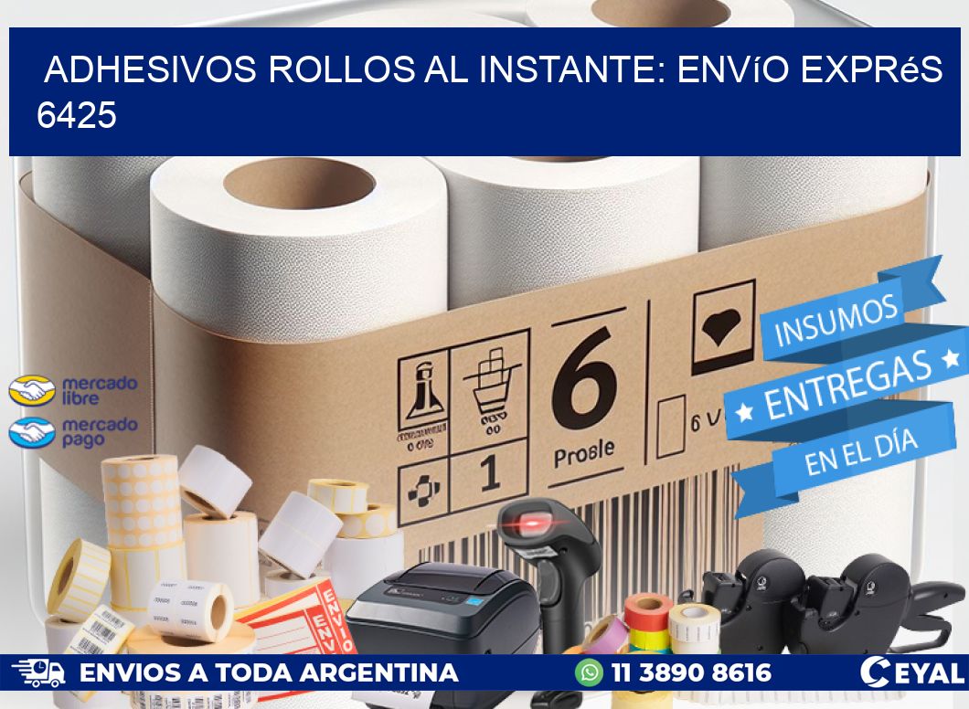 Adhesivos rollos al Instante: Envío Exprés 6425
