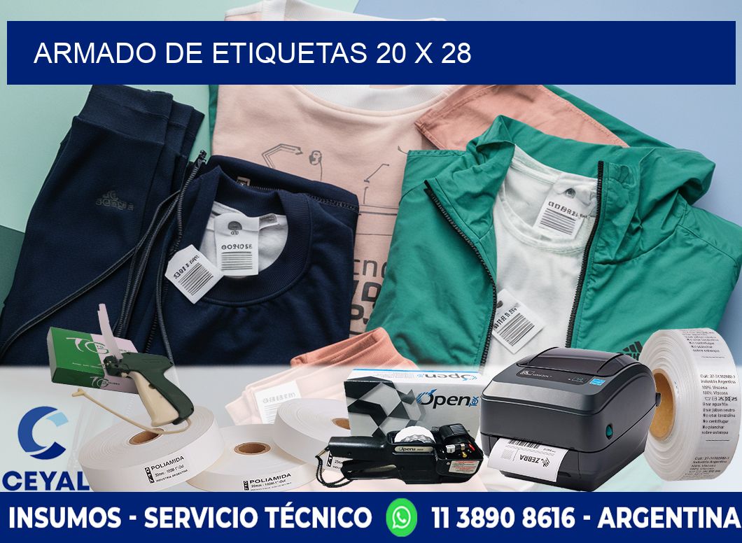 Armado de etiquetas 20 x 28