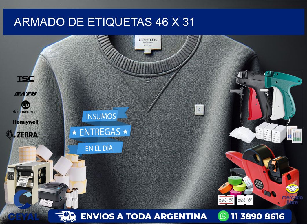 Armado de etiquetas 46 x 31