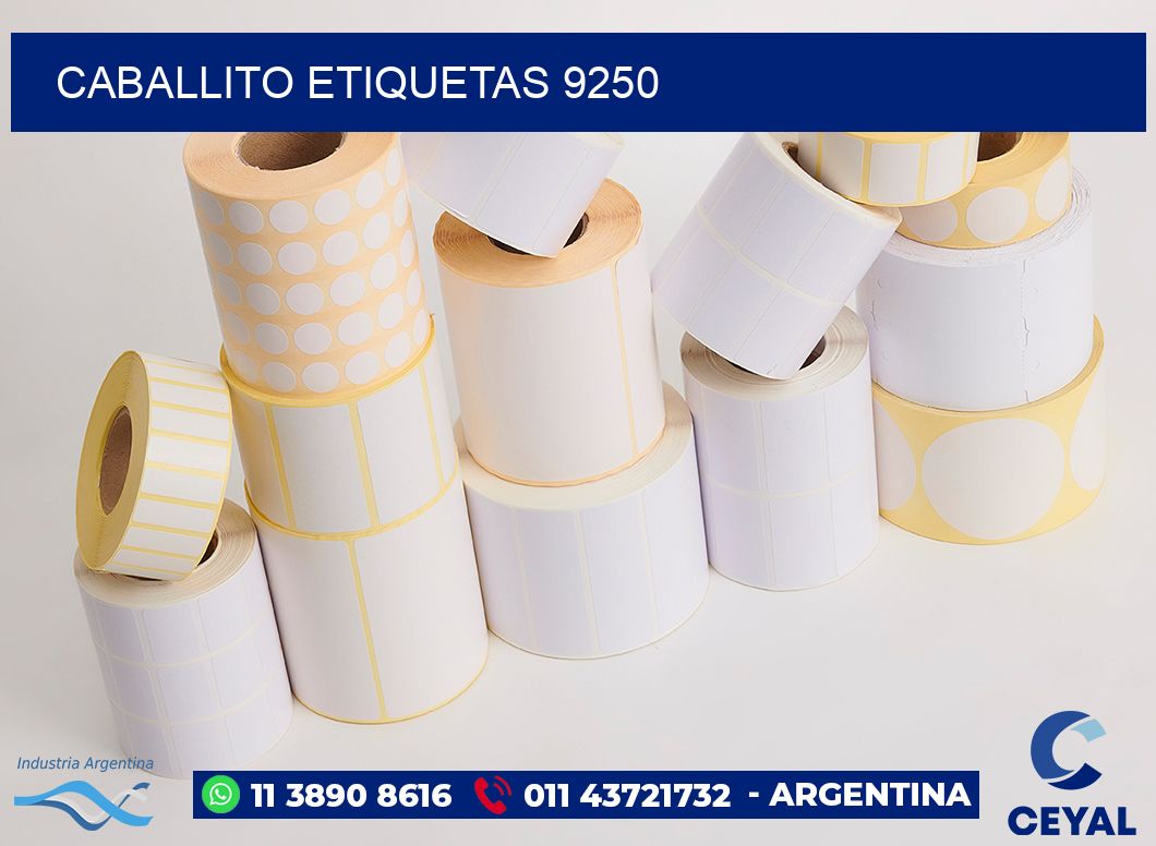 Caballito etiquetas 9250