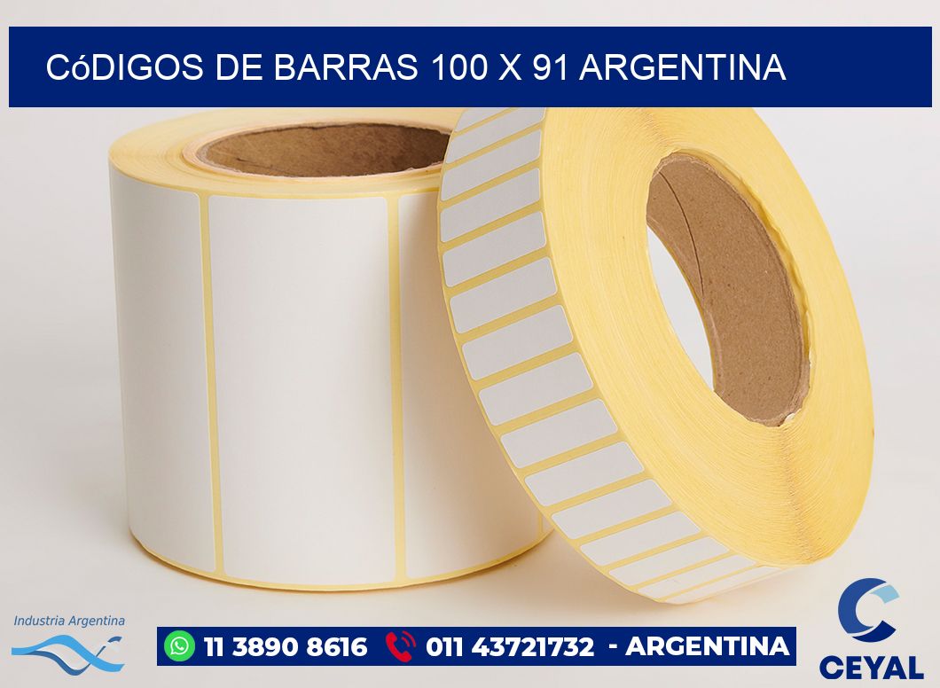 Códigos de Barras 100 x 91 argentina