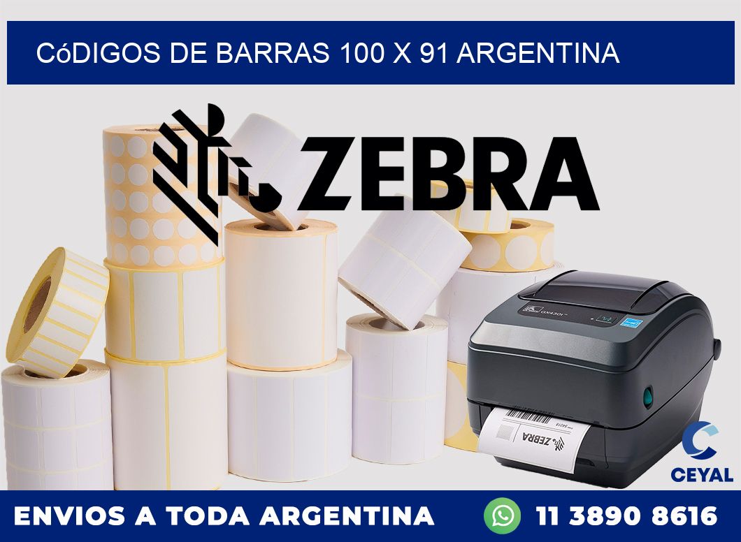 Códigos de Barras 100 x 91 argentina