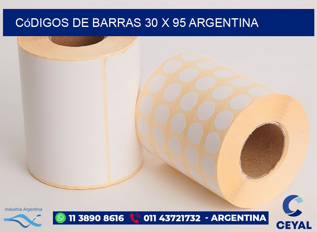 Códigos de Barras 30 x 95 argentina