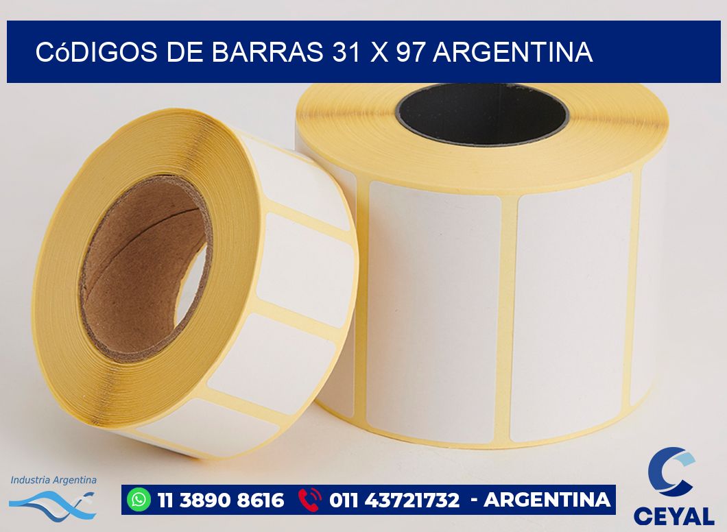 Códigos de Barras 31 x 97 argentina