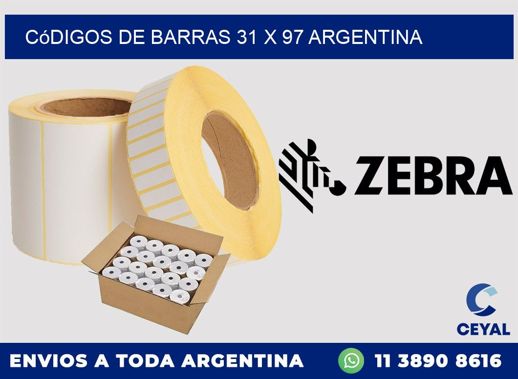 Códigos de Barras 31 x 97 argentina