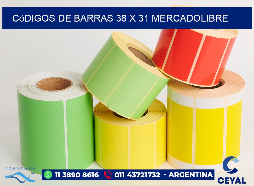Códigos de Barras 38 x 31 MERCADOLIBRE