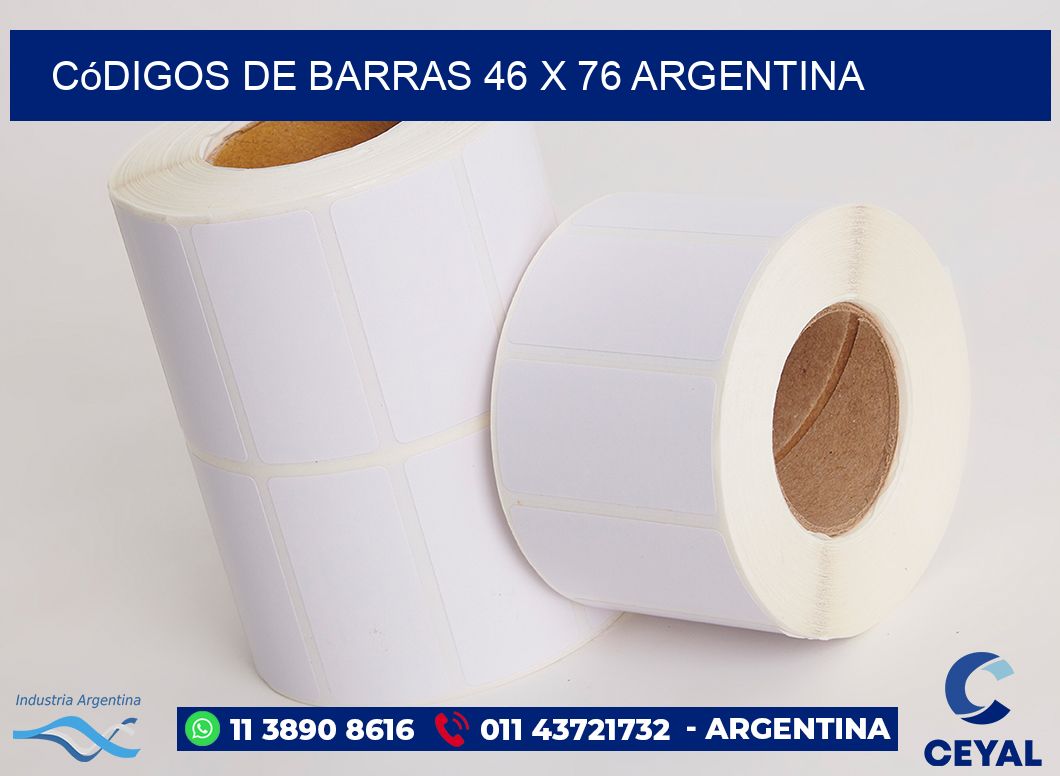 Códigos de Barras 46 x 76 argentina