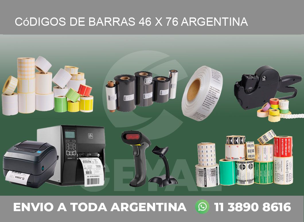 Códigos de Barras 46 x 76 argentina
