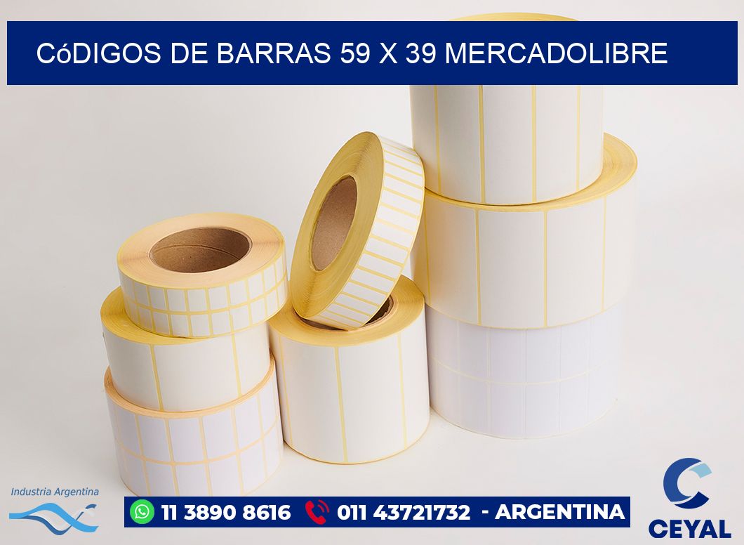 Códigos de Barras 59 x 39 MERCADOLIBRE