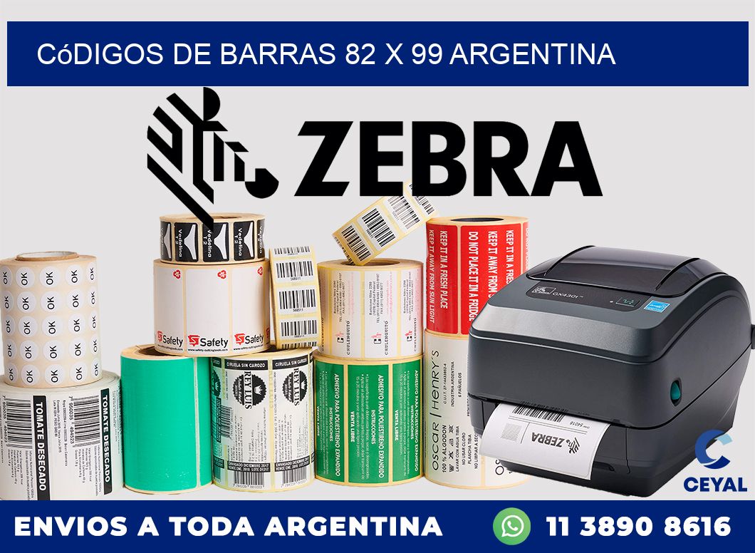 Códigos de Barras 82 x 99 argentina