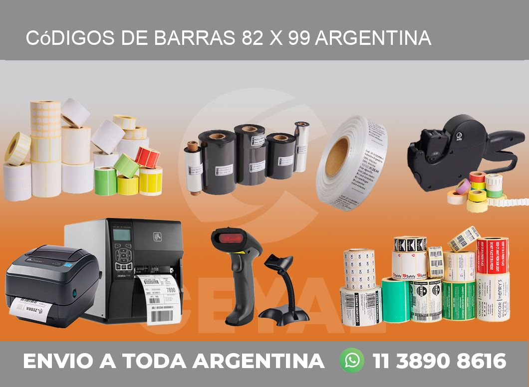 Códigos de Barras 82 x 99 argentina