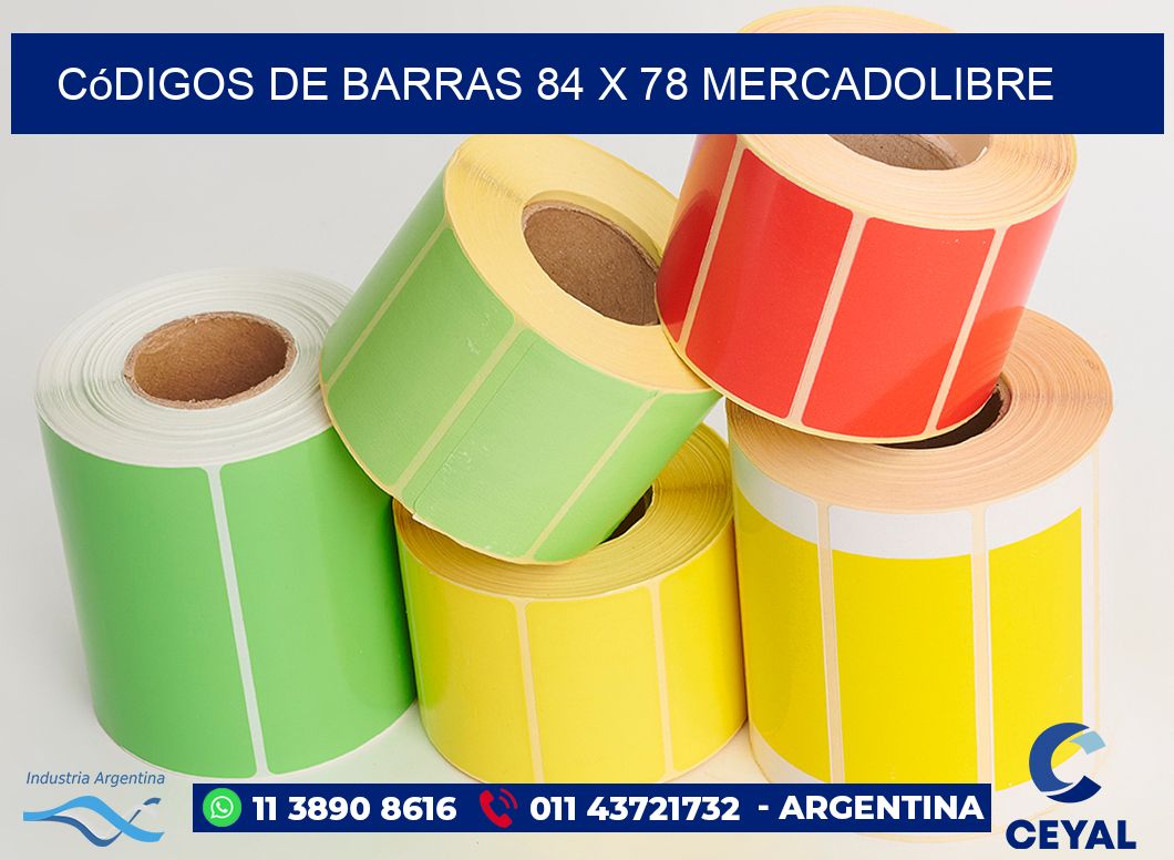 Códigos de Barras 84 x 78 MERCADOLIBRE