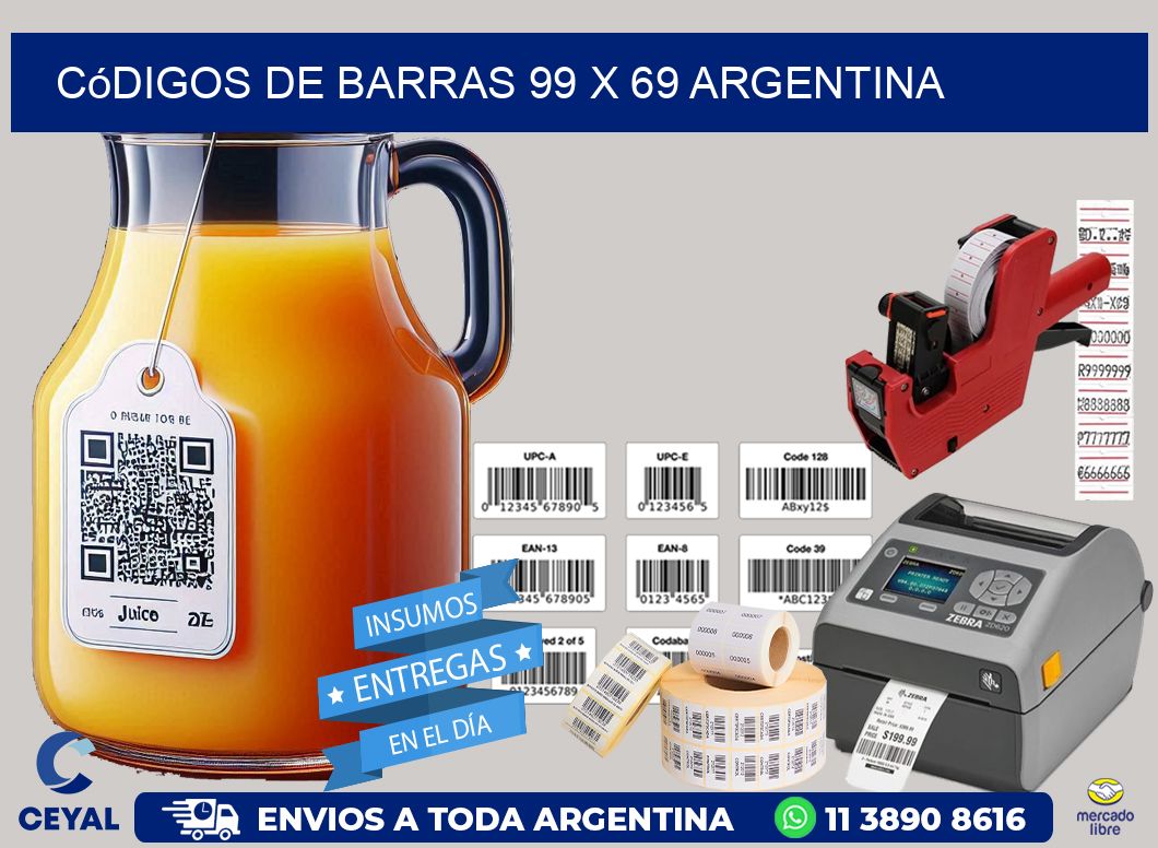 Códigos de Barras 99 x 69 argentina