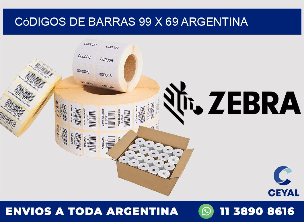 Códigos de Barras 99 x 69 argentina