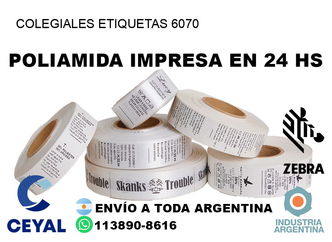 Colegiales etiquetas 6070