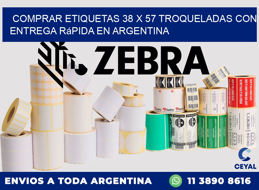Comprar etiquetas 38 x 57 troqueladas con entrega rápida en Argentina