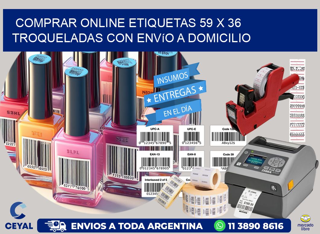Comprar online etiquetas 59 x 36 troqueladas con envío a domicilio