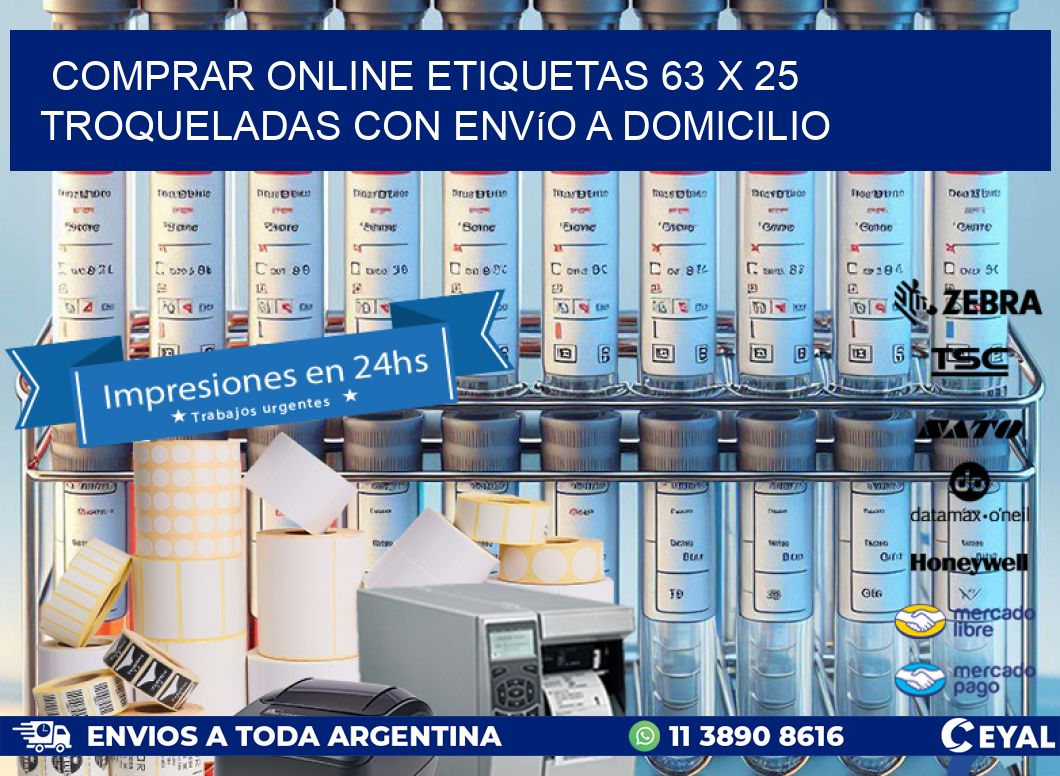 Comprar online etiquetas 63 x 25 troqueladas con envío a domicilio