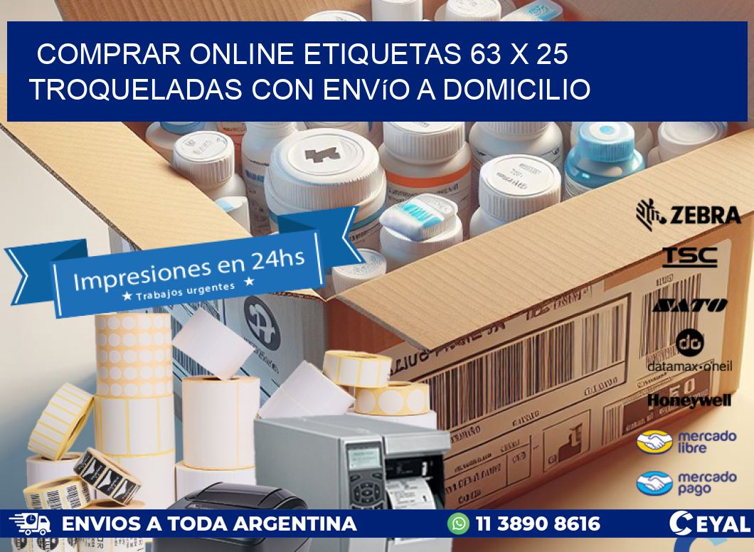 Comprar online etiquetas 63 x 25 troqueladas con envío a domicilio