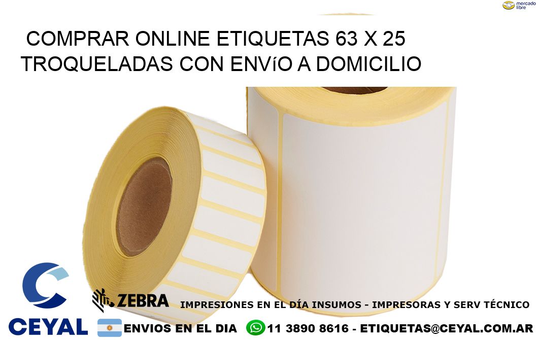 Comprar online etiquetas 63 x 25 troqueladas con envío a domicilio