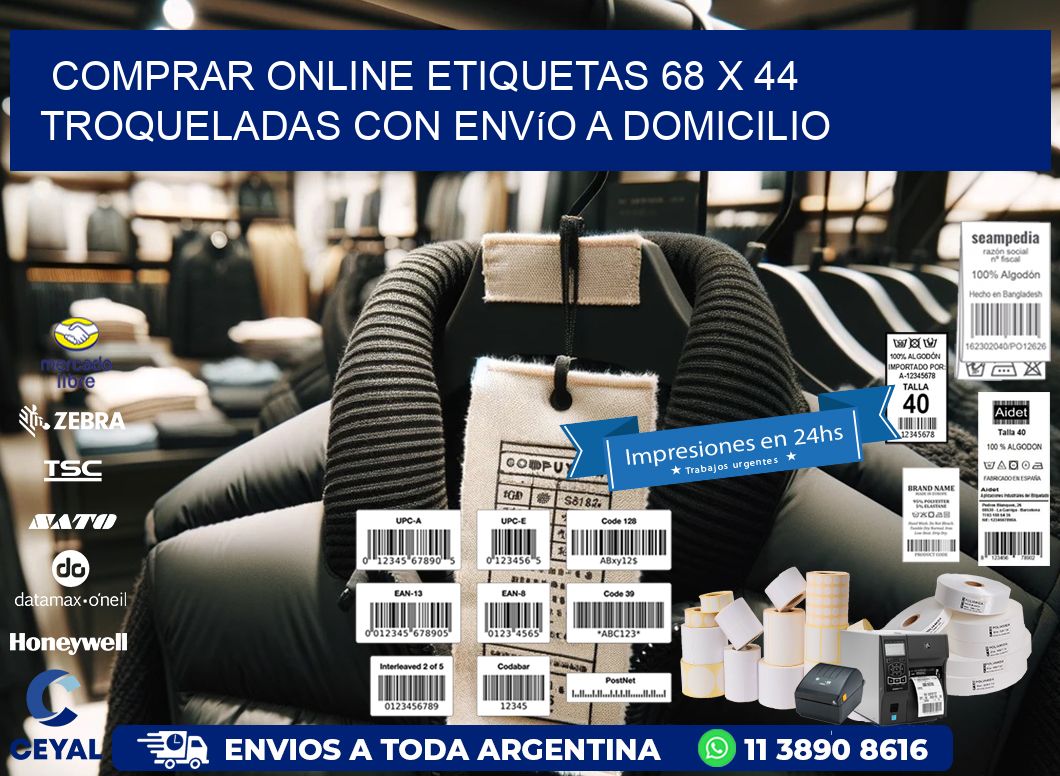Comprar online etiquetas 68 x 44 troqueladas con envío a domicilio