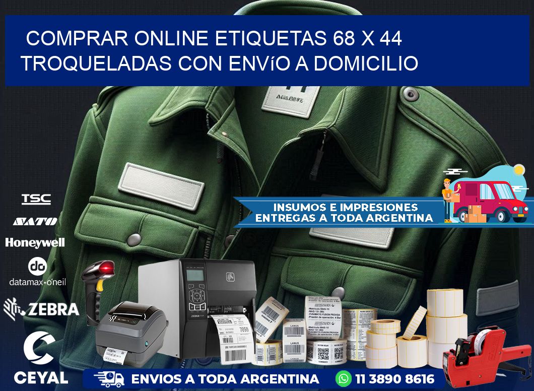 Comprar online etiquetas 68 x 44 troqueladas con envío a domicilio