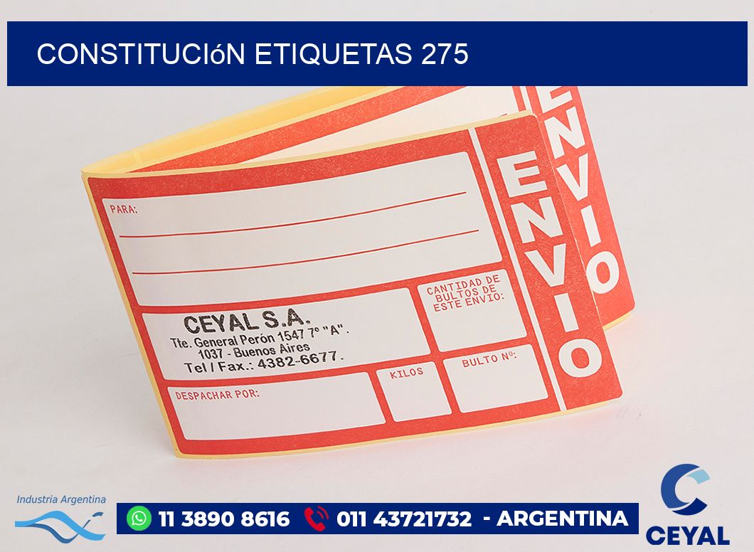 Constitución etiquetas 275
