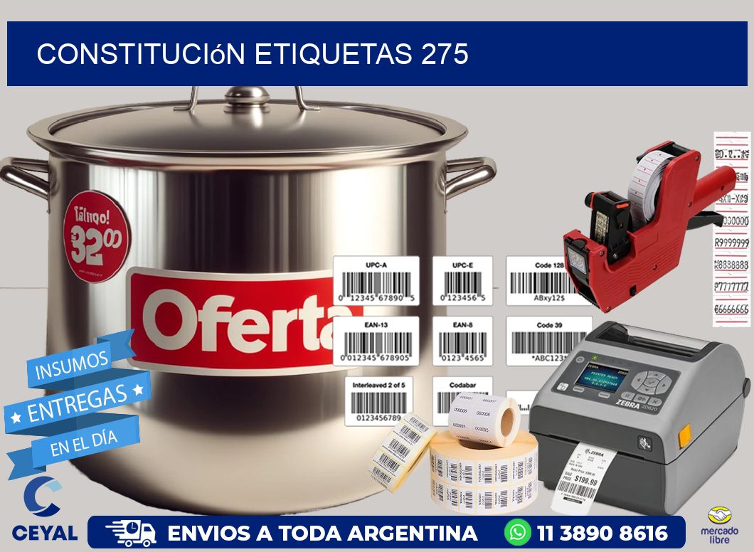Constitución etiquetas 275
