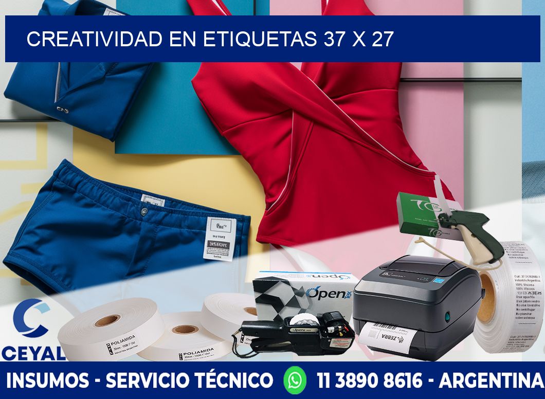 Creatividad en etiquetas 37 x 27