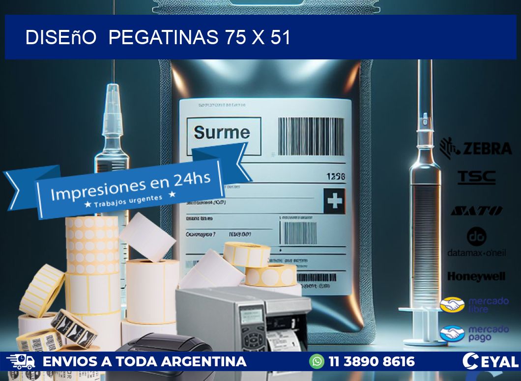 Diseño  PEGATINAS 75 x 51