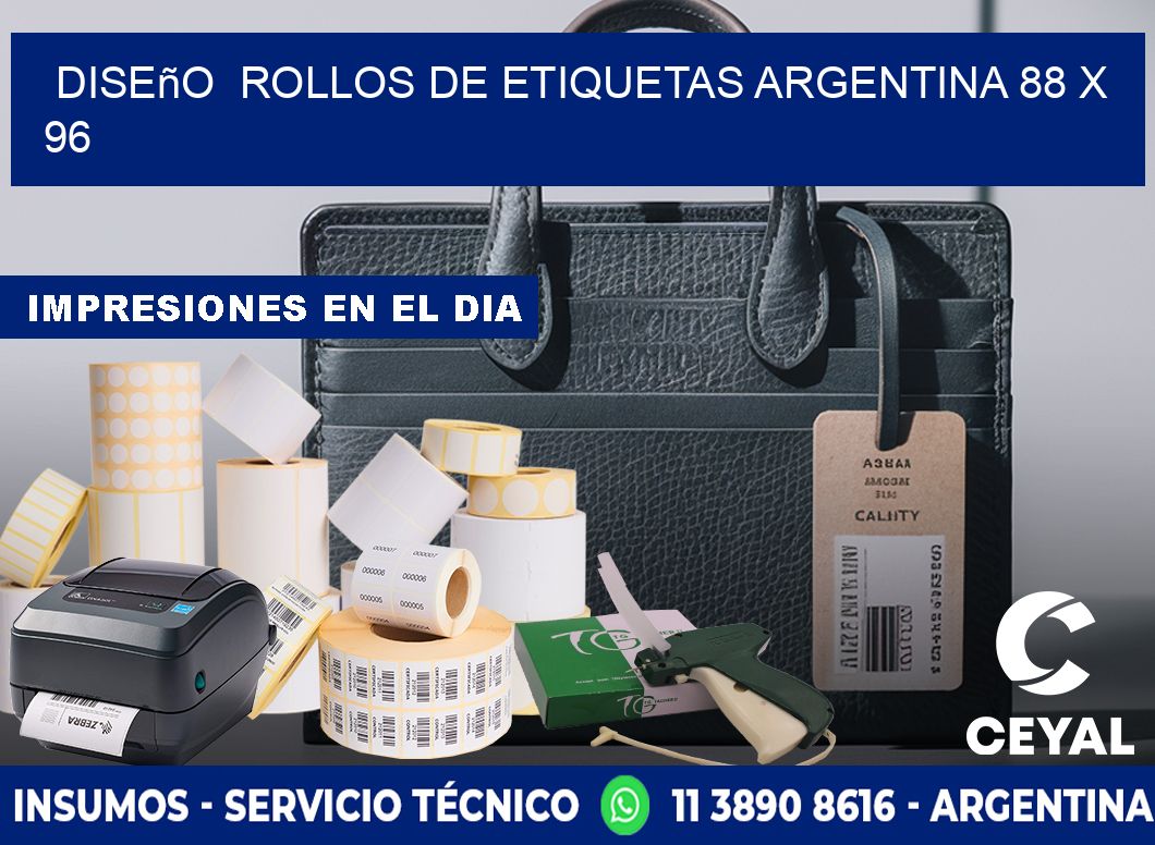 Diseño ROLLOS DE ETIQUETAS ARGENTINA 88 x 96
