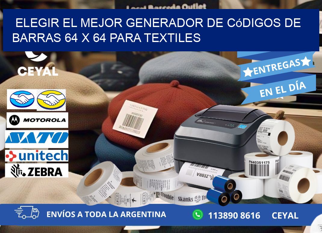 Elegir el Mejor Generador de Códigos de Barras 64 x 64 para Textiles