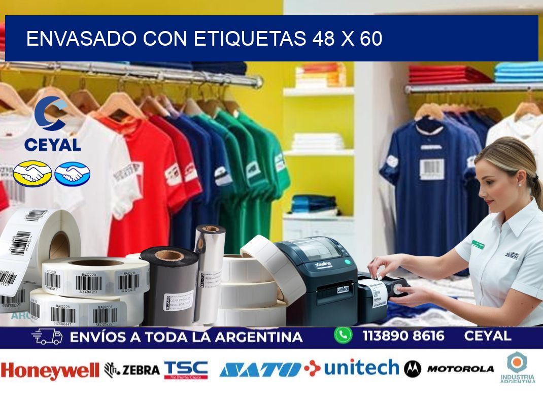 Envasado con etiquetas 48 x 60