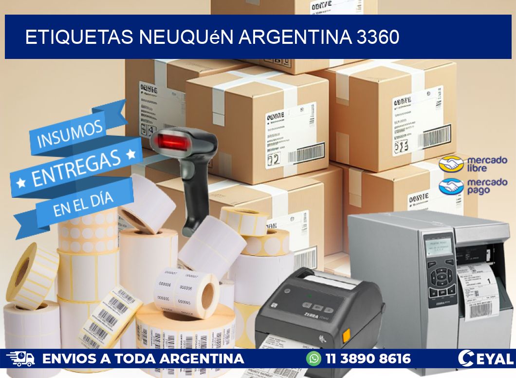 Etiquetas Neuquén Argentina 3360