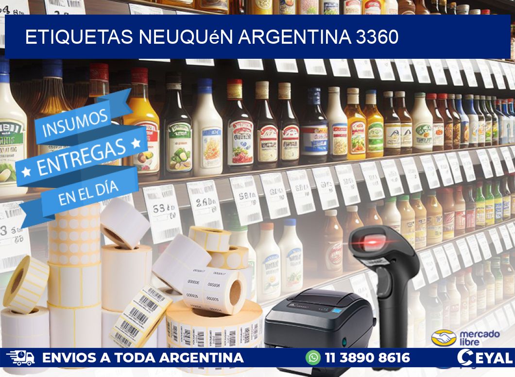 Etiquetas Neuquén Argentina 3360