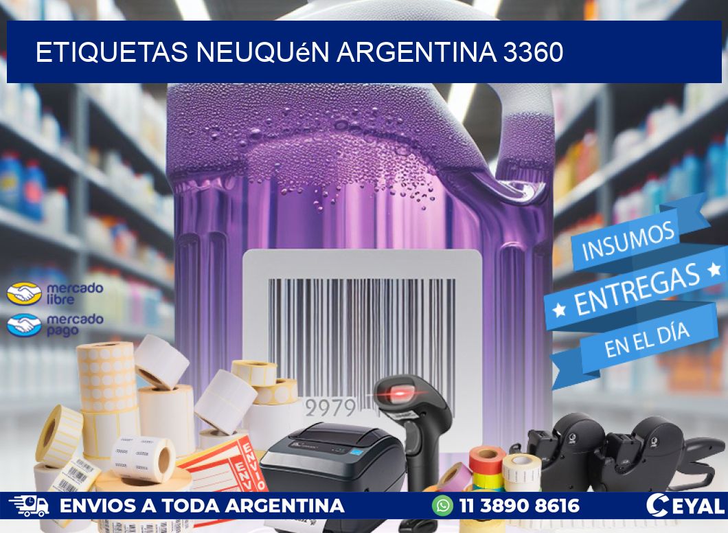 Etiquetas Neuquén Argentina 3360