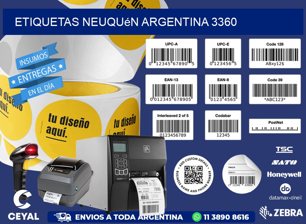 Etiquetas Neuquén Argentina 3360