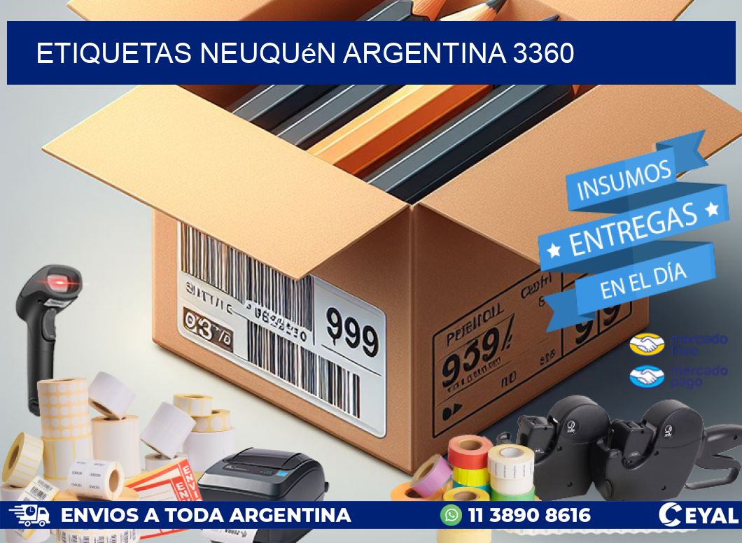 Etiquetas Neuquén Argentina 3360