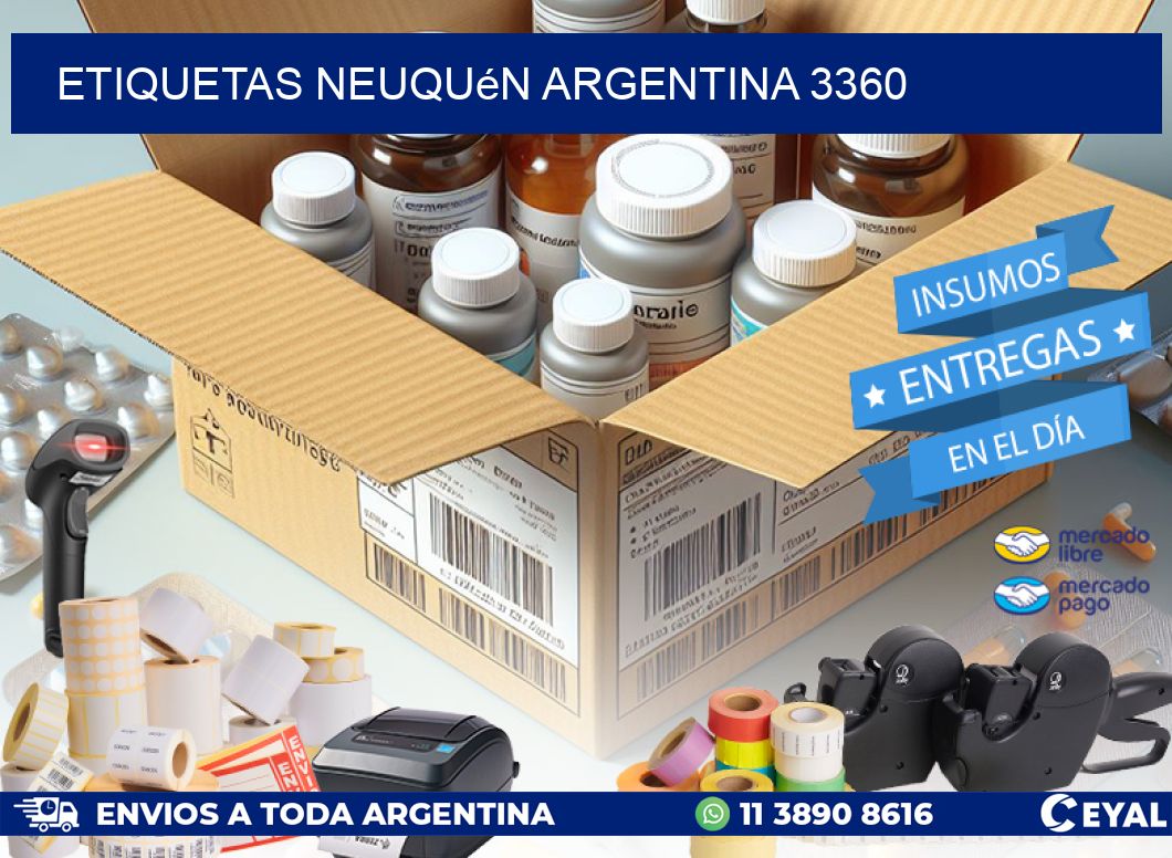 Etiquetas Neuquén Argentina 3360