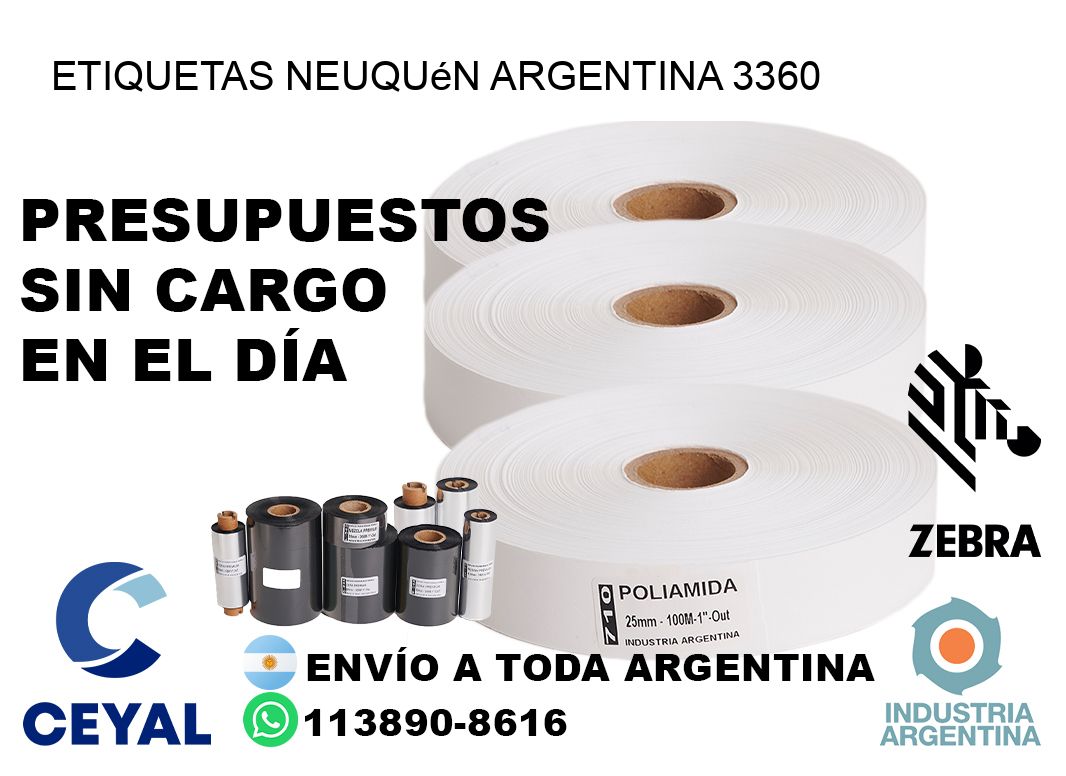 Etiquetas Neuquén Argentina 3360