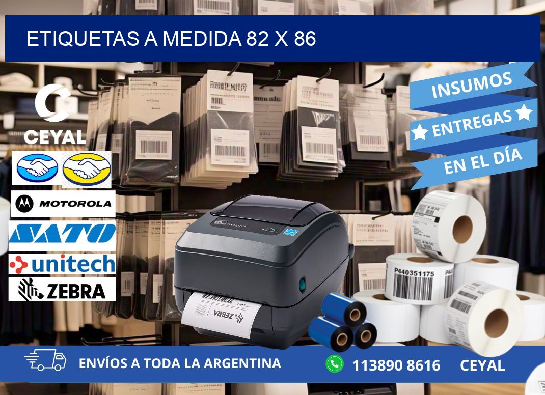 Etiquetas a medida 82 x 86