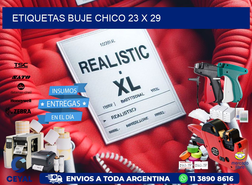 Etiquetas buje chico 23 x 29