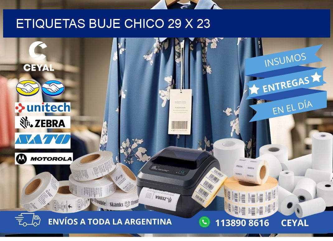 Etiquetas buje chico 29 x 23
