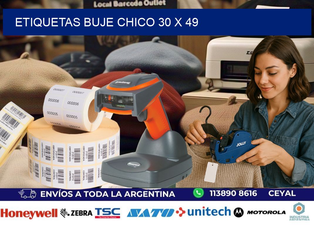 Etiquetas buje chico 30 x 49