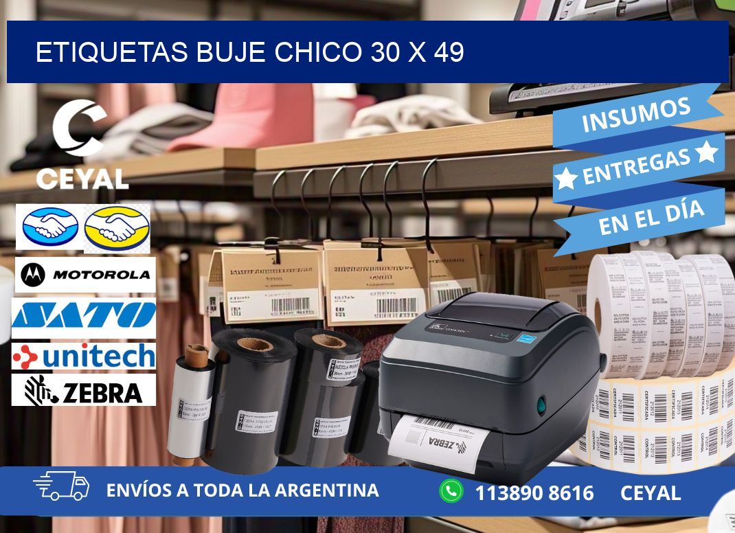 Etiquetas buje chico 30 x 49