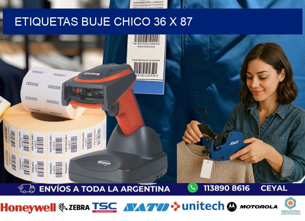 Etiquetas buje chico 36 x 87