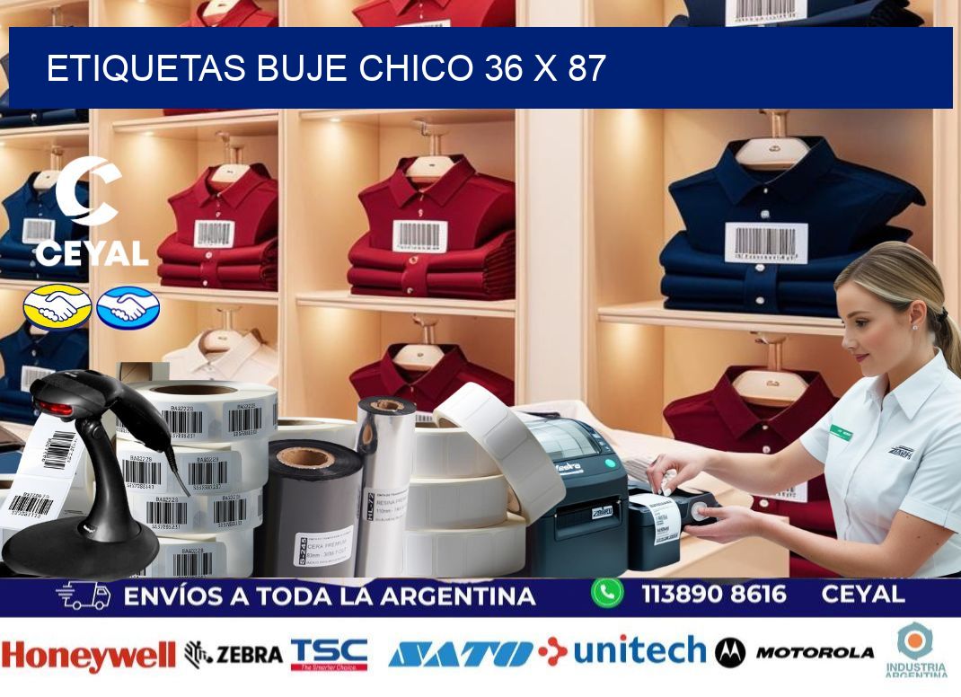 Etiquetas buje chico 36 x 87